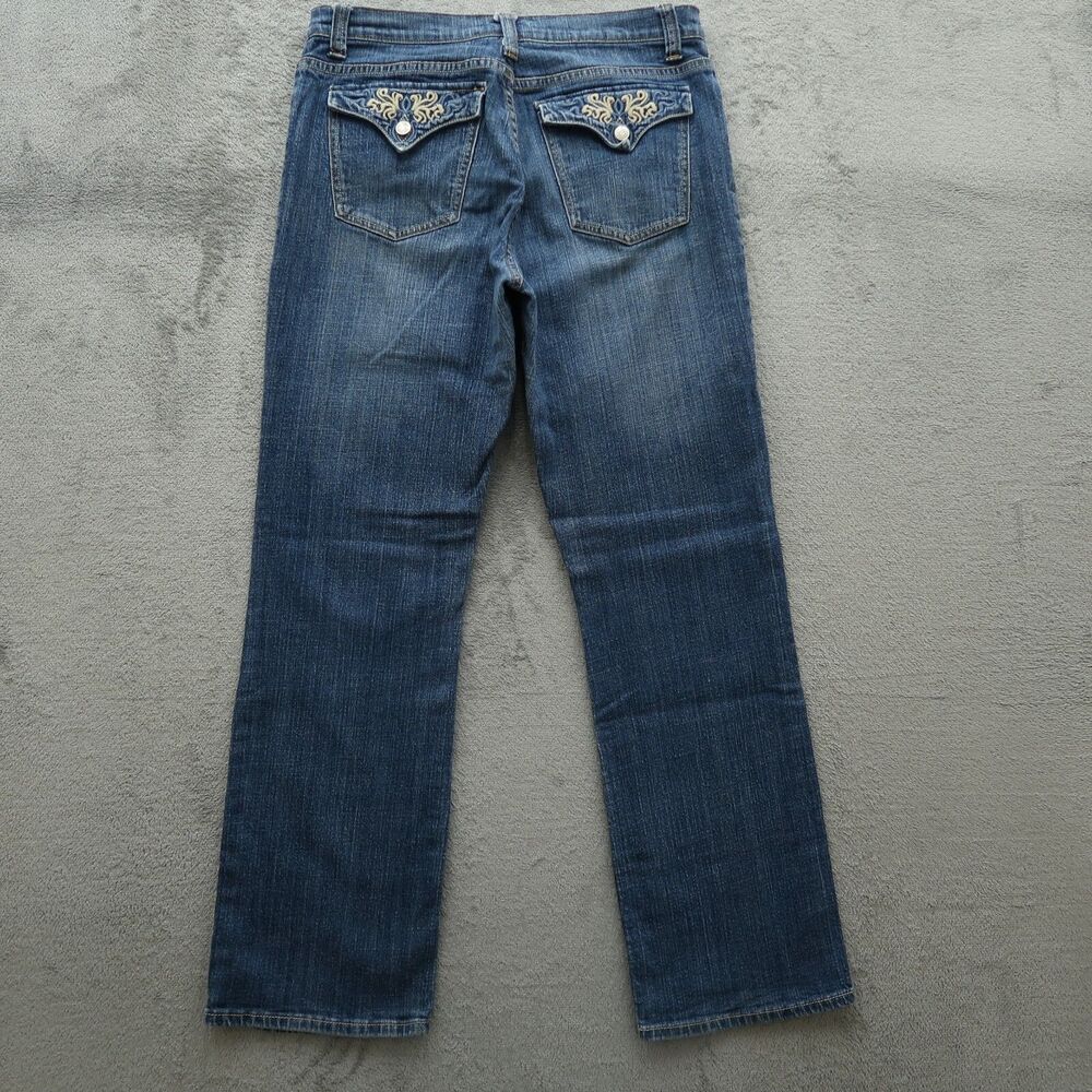 Lena Jeans Women's Size 10 Blue Mid-Rise Bootcut Denim Pants 30" Inseam
